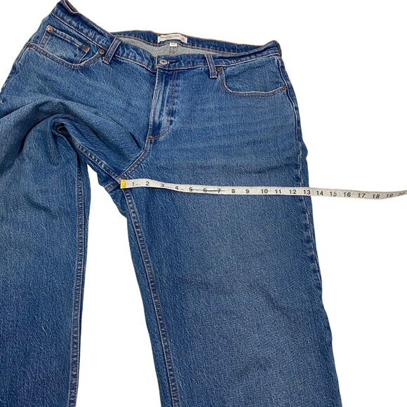 Abercrombie & Fitch Curve Love Baggy Low Rise Jeans Size 31/12 Blue Denim - Picture 10 of 12